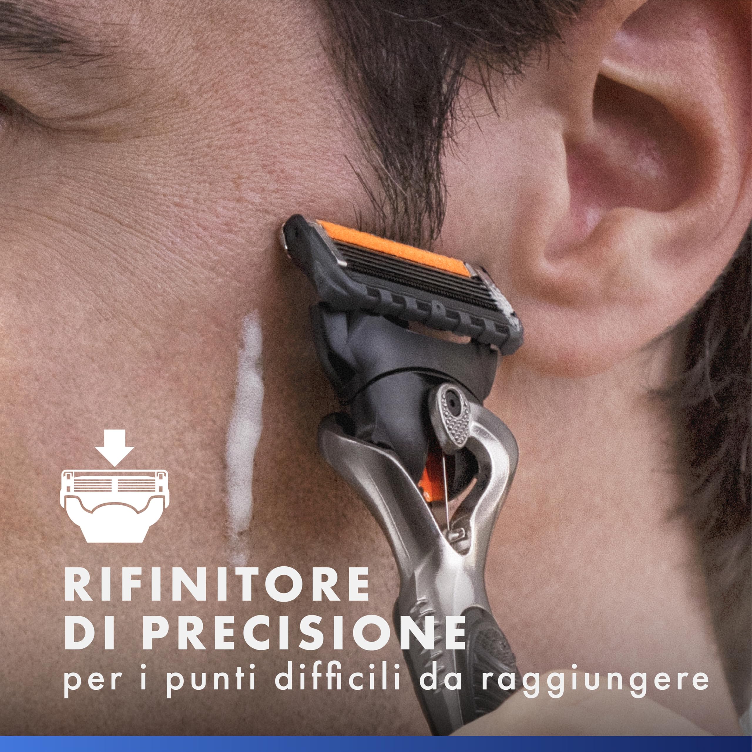 Gillette Proglide 12 Lamette Gillette da Barba di Ricambio per Rasoio Barba Manuale, a 5 Lame, Lamette Uomo per una Rasatura Profonda, con Lubrastrip e Supporto, Idea Regalo