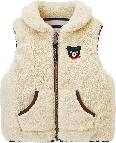 Amazon.co.jp: [ミキハウス] ミキハウスダブルビー ベスト ボア 防寒 