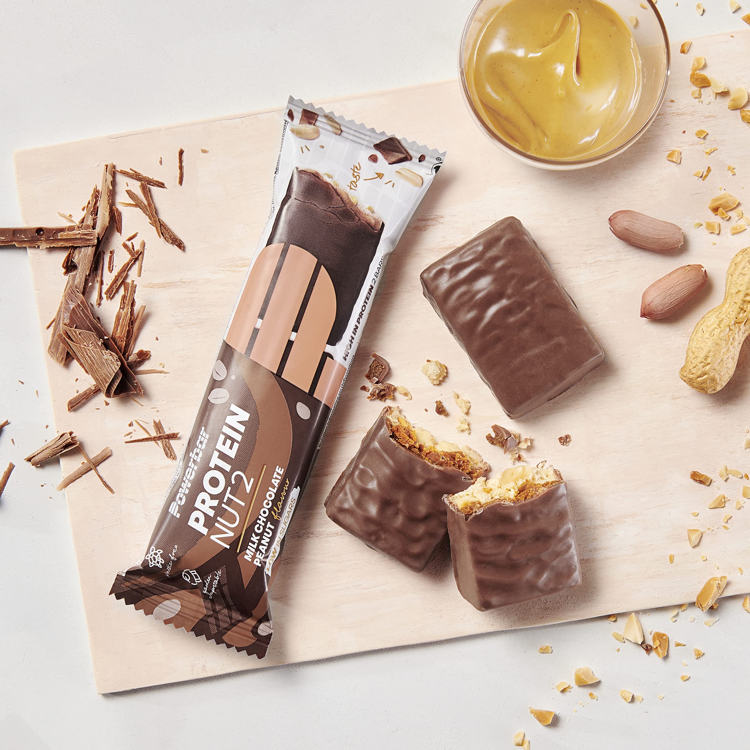 Powerbar Protein Nut2 (12x45g) Chocolate con leche y cacahuetes Barritas Barritas proteínicas