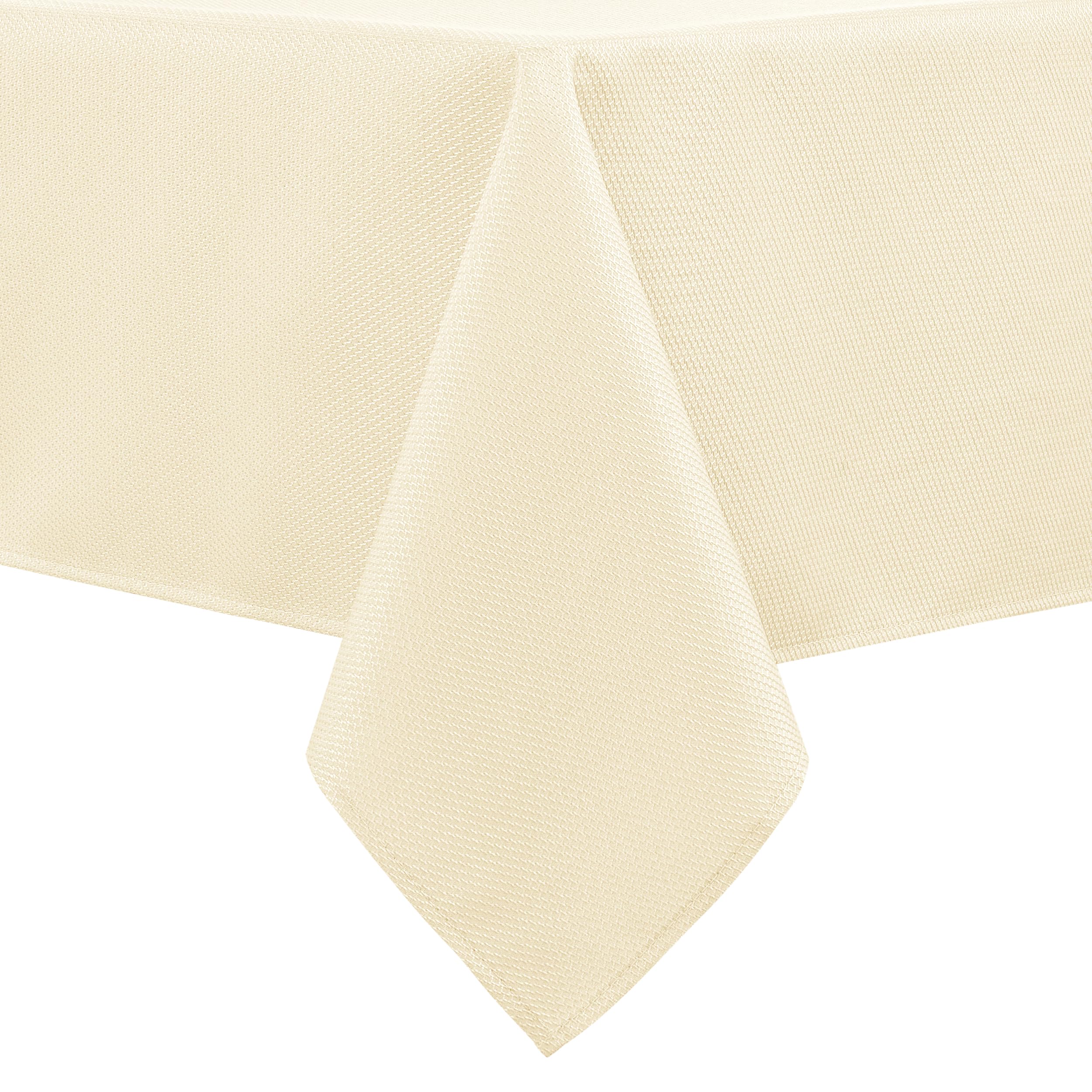 Hiasan Rechteckige Jacquard-Tischdecke, strukturiert, 152,4 x 305,8 cm, Champagner | Auslaufsichere, knitterfreie dekorative Polyester-Tischdecke und Tischdecke für Küche, Picknicks, Urlaub, Partys