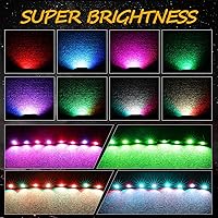 Vista 4 de Niwaker - Kits de luces de roca RGB LED, luces de roca con 8 cápsulas de luces de neón para remolque, luces subterráneas para camión, ATV, UTV, SUV