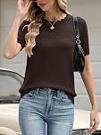 ANRABESS Womens Short Sleeve Sweater Summer Sweaters Top Dressy Scalloped Loose Business Casual Vacation Outfits 2026