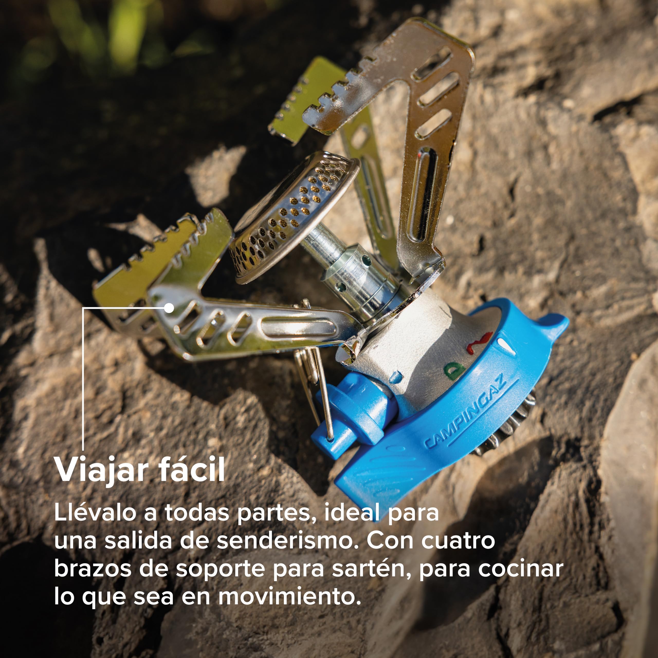 Campingaz Combo Camping Connect Stove & 2 x CV 470 Gas Cartridges | con conexión Easy Clic y función Dual Lock | Hornillo Ligero | Alta Potencia 1250 W | para Camping, Festivales y Senderismo