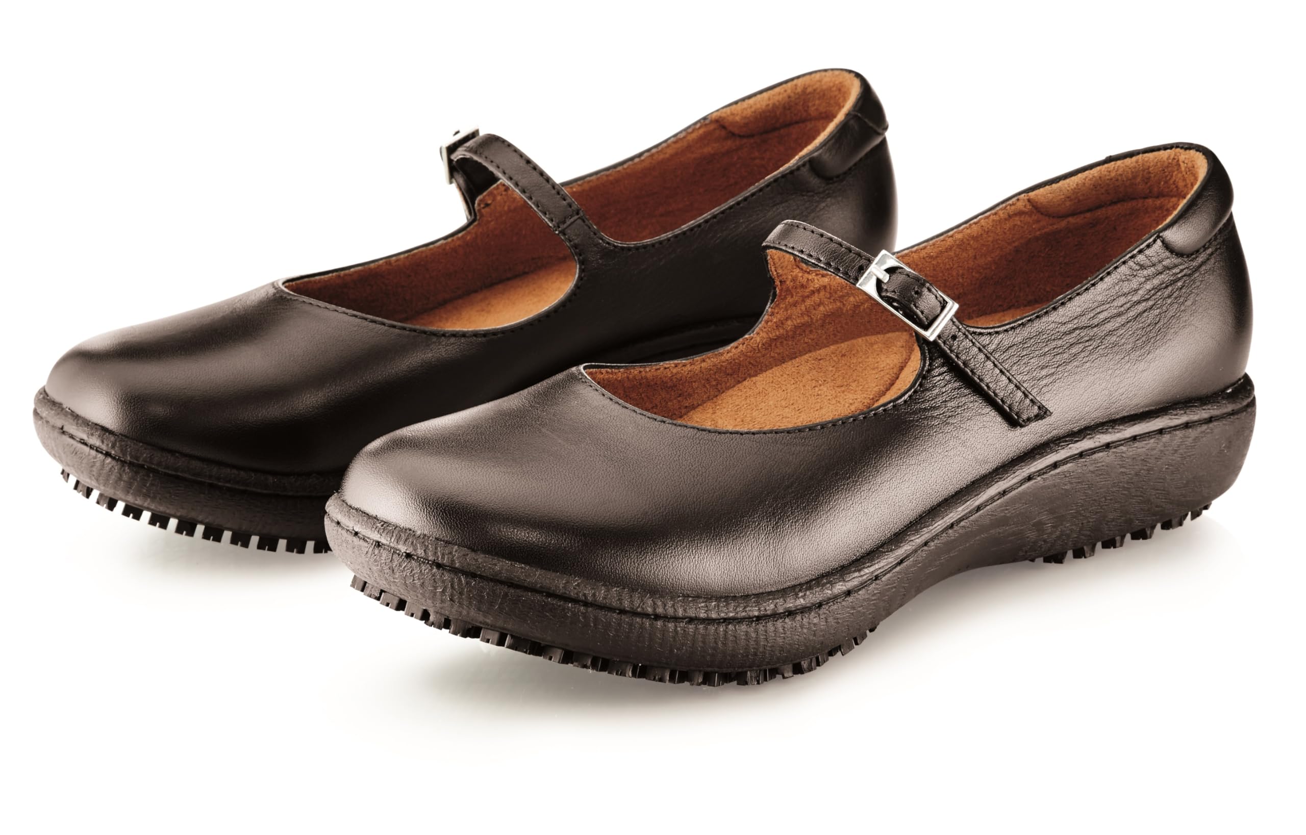 Shoes For Crews Women's Black Mary Jane Slip On Dress Shoe Size 42