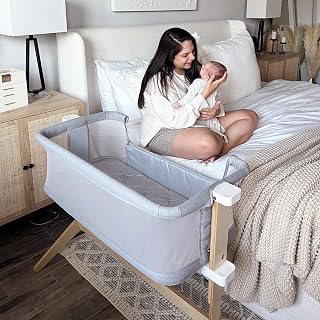Newton Baby Bassinet & Bedside Sleeper: Wovenaire Breathable Mattress, Washable Cover, Adjustable Height, Greenguard Gold Certified