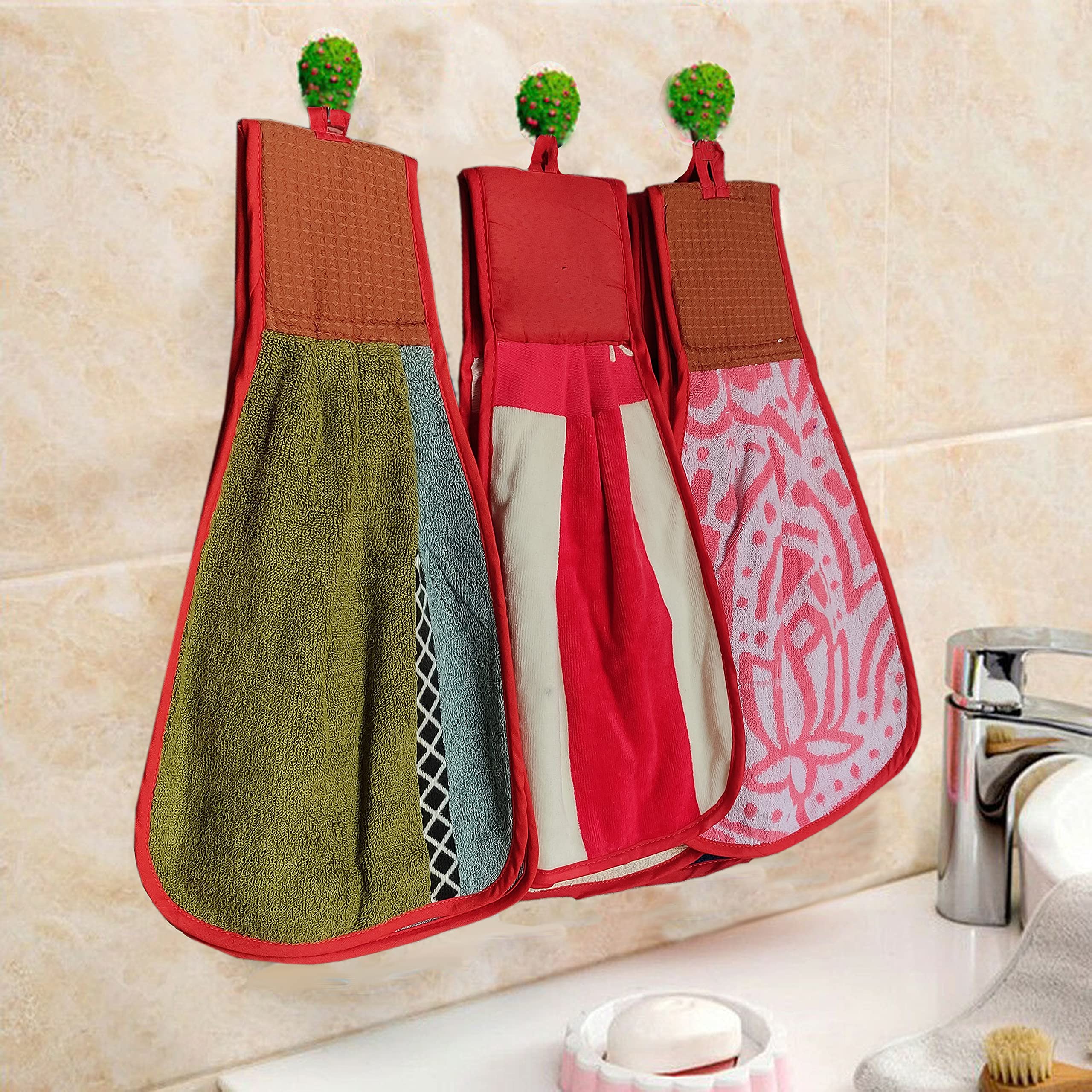 Visoka Hanging Hand Towel for Kitchen/Washbasin (Pack of 3) Multicolor (B0BQRKDB9P) Amazon Price History, Amazon Price Tracker