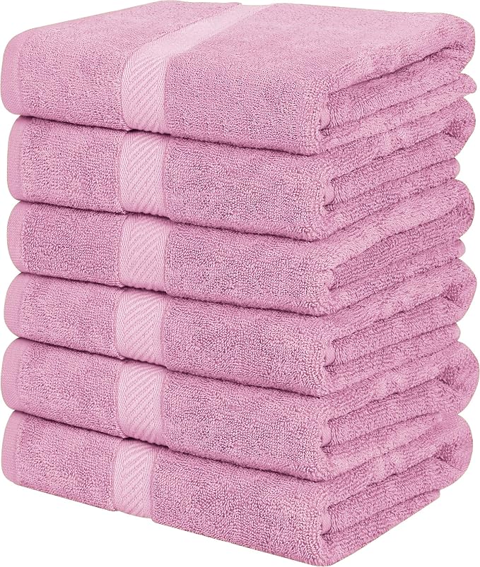 Utopia Towels [6 Pack Bath Towel Set, 100 Ring Spun Cotton (24 x 48 Inches) Medium