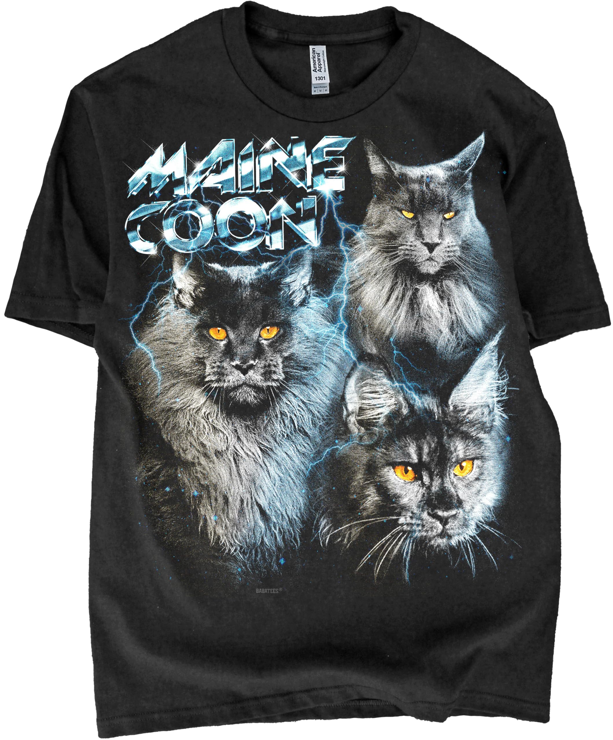 Shaka Wear USA MAX-Heavyweight 100% Cotton Oversized Faded Vintage Chromed Out Flames & Dog Design Tshirt