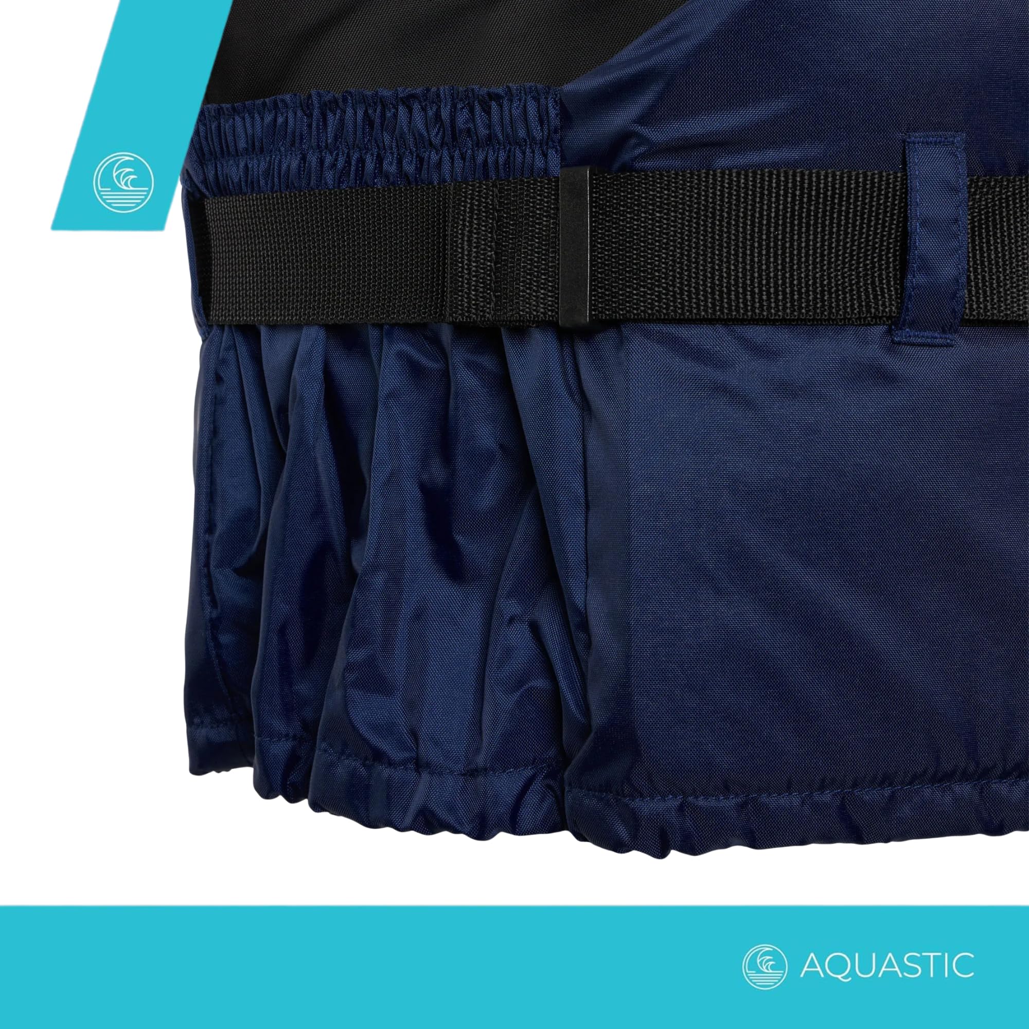 AQUASTIC Classic 50N Sicherungsweste - aus Polyamid, Polyethylenschaum, 50N Auftrieb, Verstellbarer Gürtel, Kordelzug, Trockenschlaufe, Kajak, Schlauchboot