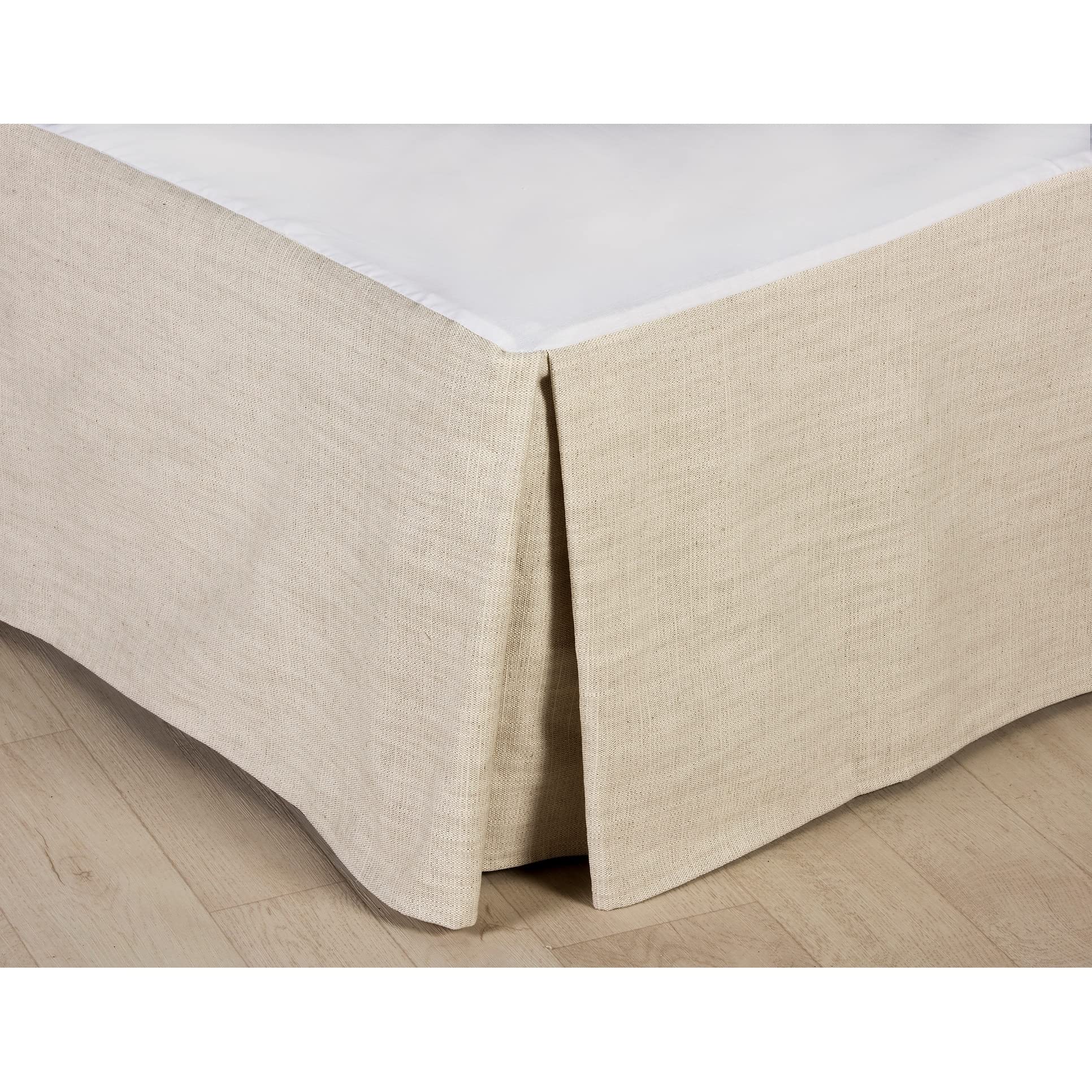 Classic Linen Natural bed skirt different drops queen 21
