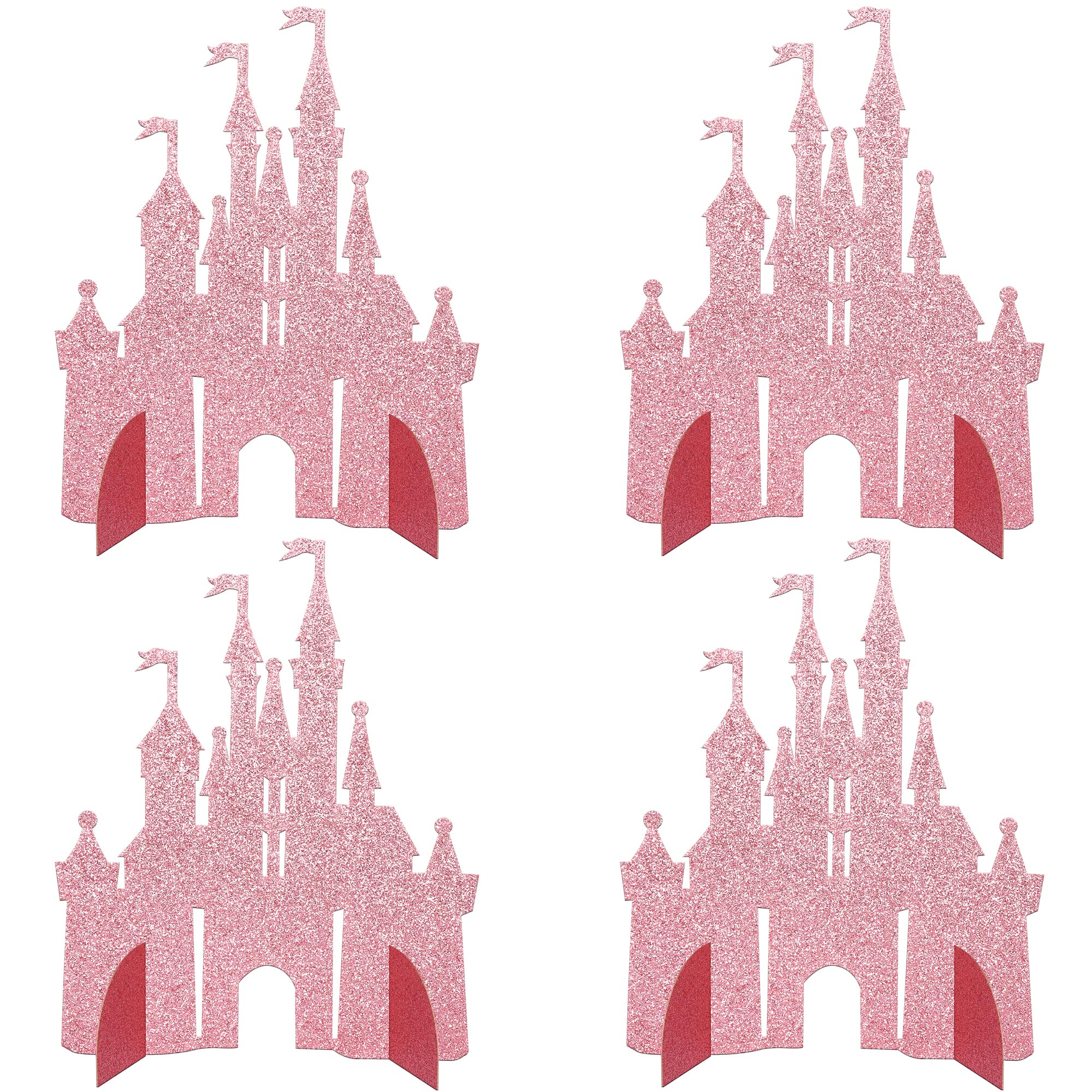 4 Pack Castle Honeycomb Table Centerpiece Celebrating Princess Happy Birthday Table Toppers Centerpieces Decorations for Castle Theme Baby Shower Anniversary Birthday Party Table Decorations Supplies