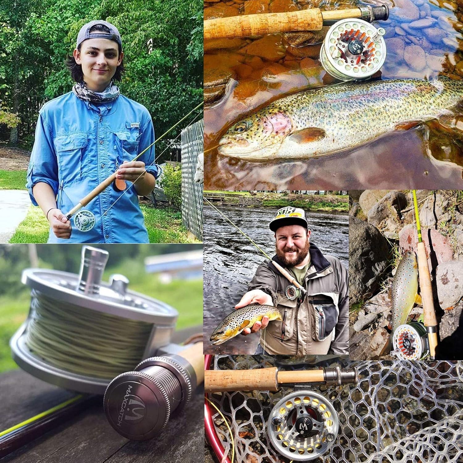 M MAXIMUMCATCH Maxcatch Ultra-Lite Fly Rod for Stream River Panfish/Trout Fishing 1/2/3 Weight and Combo Set Available : Sports & Outdoors