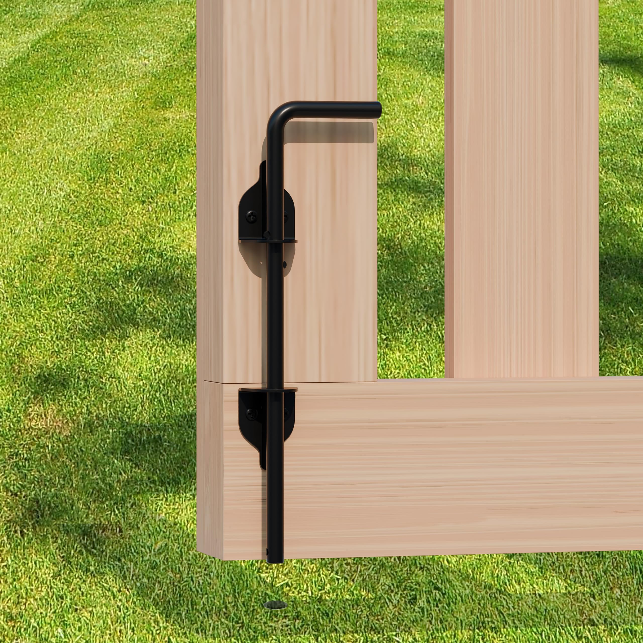 12 Inch Cane Bolt Gate Drop Rod, Heavy Duty Steel, 1 Pack