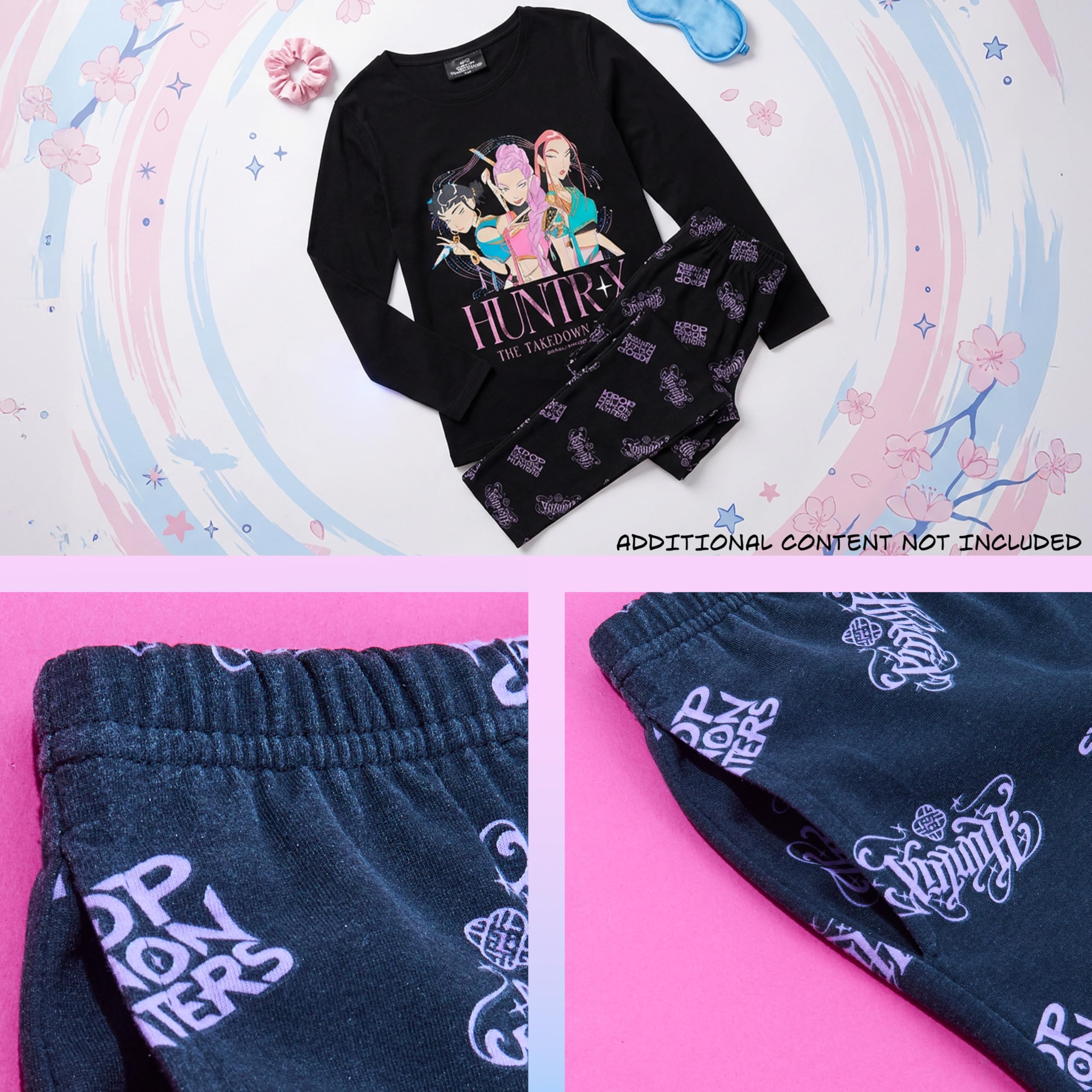 KPop Demon Hunters Officiel Pyjama Fille & Ado 5-14 Ans, Haut Doux et Pantalon Long, Idée Cadeau