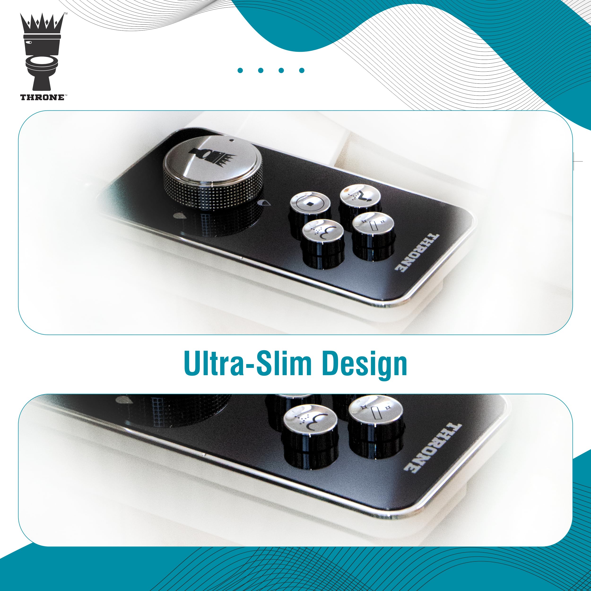 Throne Bidet Attachment - USA Patented - Non-Electric Self Cleaning Water Sprayer Toilet Bidet Seat Attachment Double Nozzle — view 6