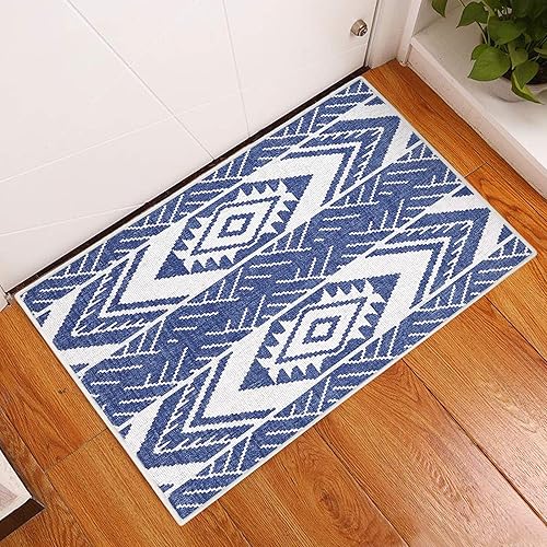 SUSSEXHOME Memorial Collection - Alfombra de pelo bajo resistente de 2 x 3 pies, alfombra de área antideslizante ultrafina, alfombra de interior de