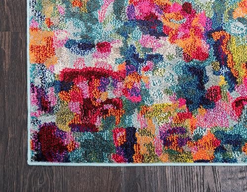 Miniatura 14 de Unique Loom Chromatic Collection - Alfombra para habitación (rectangular, 4 pies 1 pulgada x 6 pies 1 pulgada, multicolorazul)