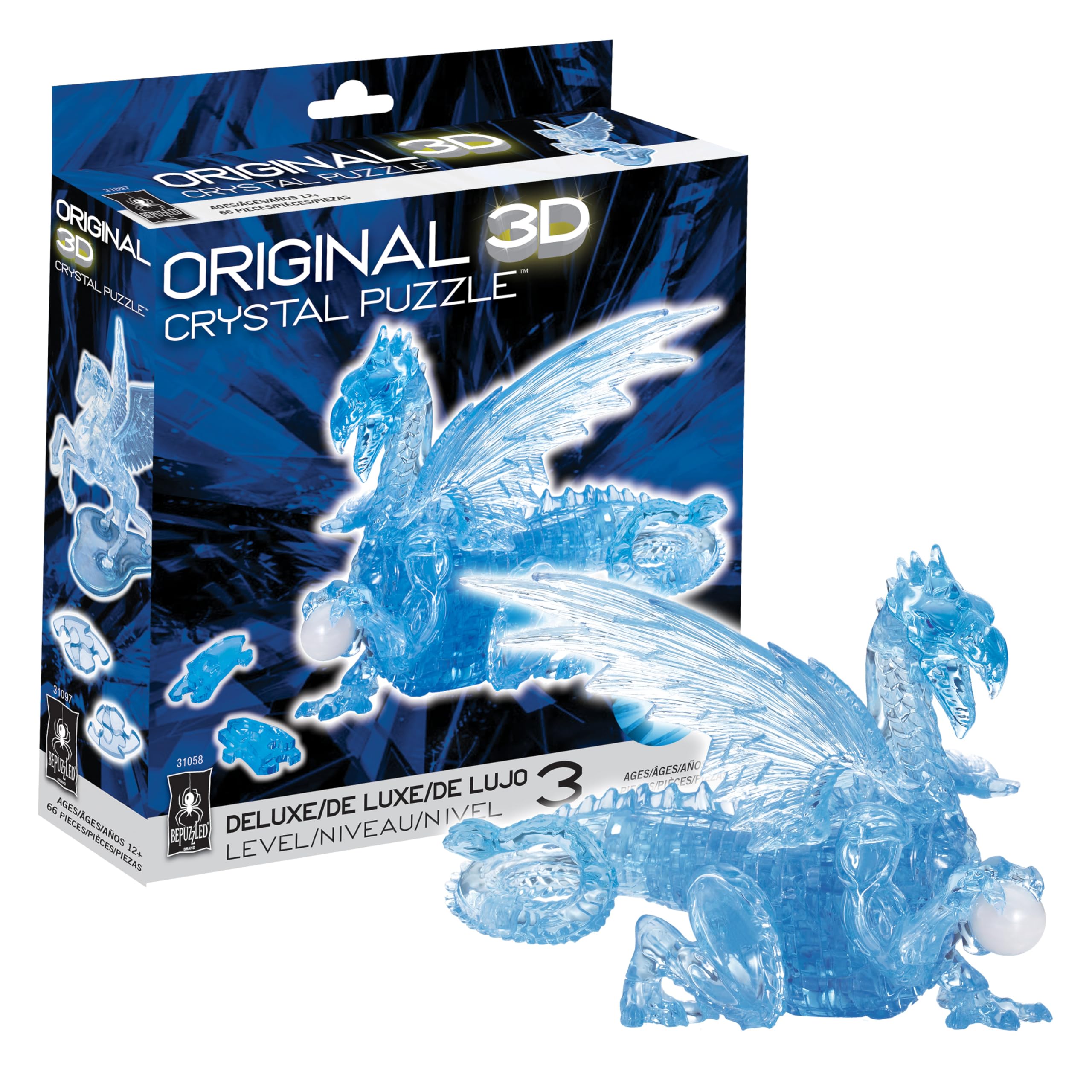 Amazon.com: BePuzzled, Dragon Deluxe Original 3D Crystal Puzzle