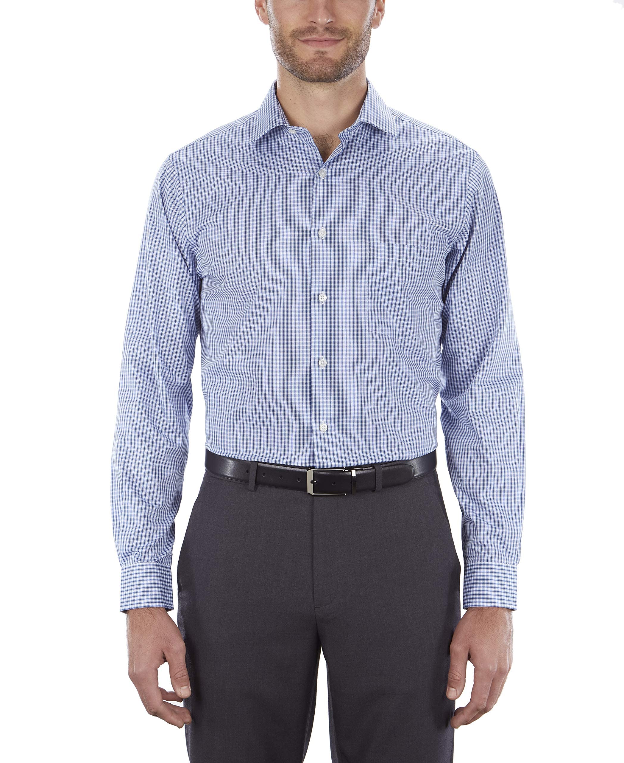 Van Heusen Men's Regular Fit Flex Collar Check Dress Shirt - Amazon Exclusive