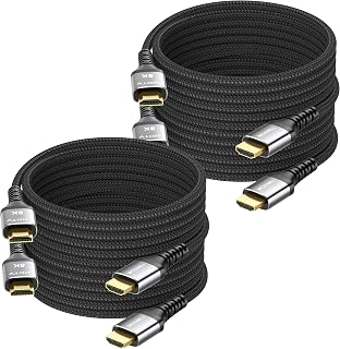 8K HDMI Cable 10FT 4-Pack, 48Gbps Ultra High Speed for Gaming