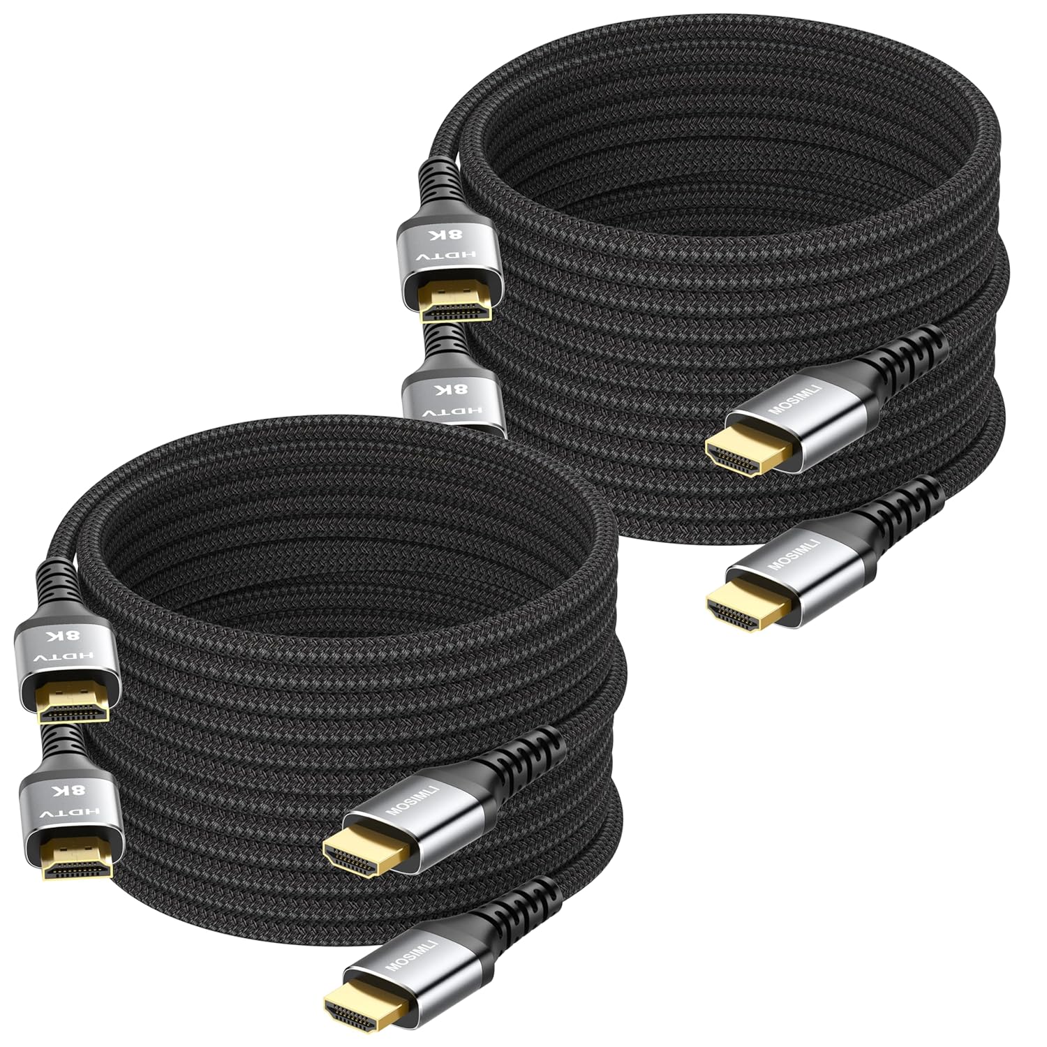8K HDMI Cable 10 FT 4-Pack, HDMI 2.1 Gaming Cord, Support 8K@60Hz, 4K@120Hz, Dynamic HDR10+, SBTM, VRR, QFT, ALLM, 3D, HDCP 2.3 for PS5, Xbox, Nintendo Switch, TV, PC, Monitor, Graphics Card 8K HDMI Cable 10 FT 4-Pack, HDMI 2.1 Gaming Cord, Support 8K@60Hz, 4K@120Hz, Dynamic HDR10+, SBTM, VRR, QFT, ALLM, 3D, HDCP 2.3 for PS5, Xbox, Nintendo Switch, TV, PC, Monitor, Graphics Card