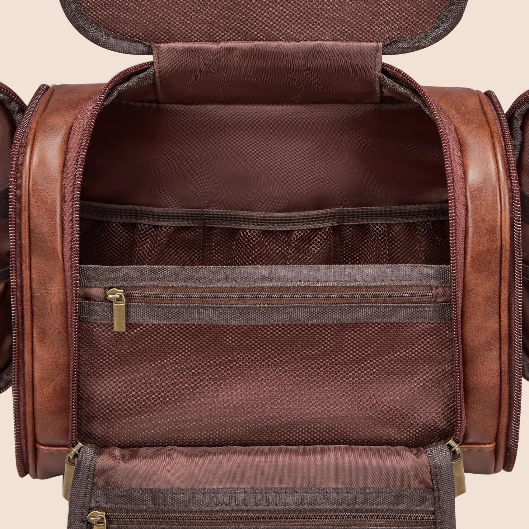 Beauty case in pelle da viaggio Dopp Kit per uomini, papà, marito