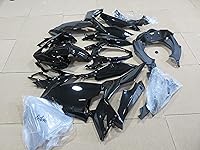 Vista 2 de Shikha Kit de carenado de inyección ABS para carrocería Kawasaki Ninja 400 2018 2019 2020 (negro brillante)