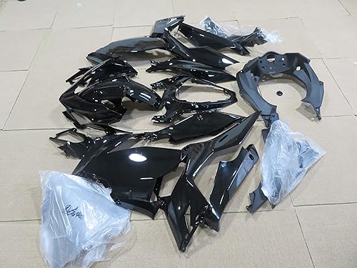 Miniatura 2 de Shikha Kit de carenado de inyección ABS para carrocería Kawasaki Ninja 400 2018 2019 2020 (negro brillante)