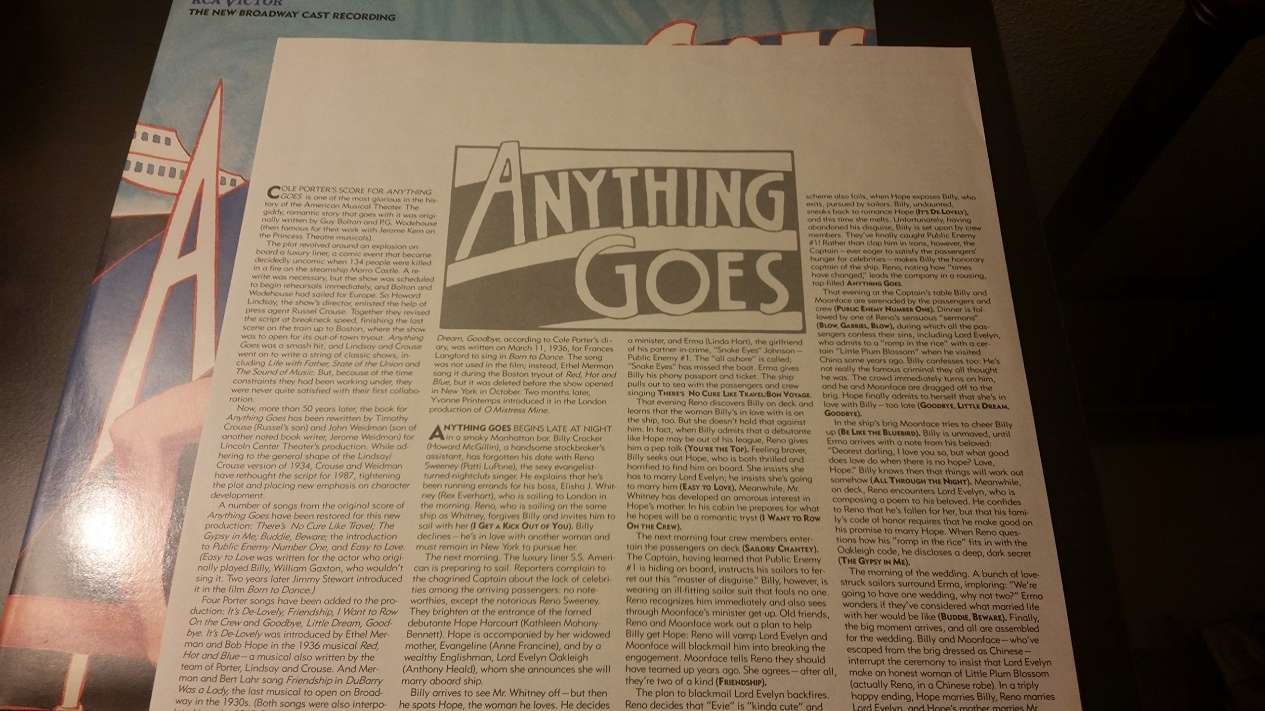 Anything Goes/Original Cast