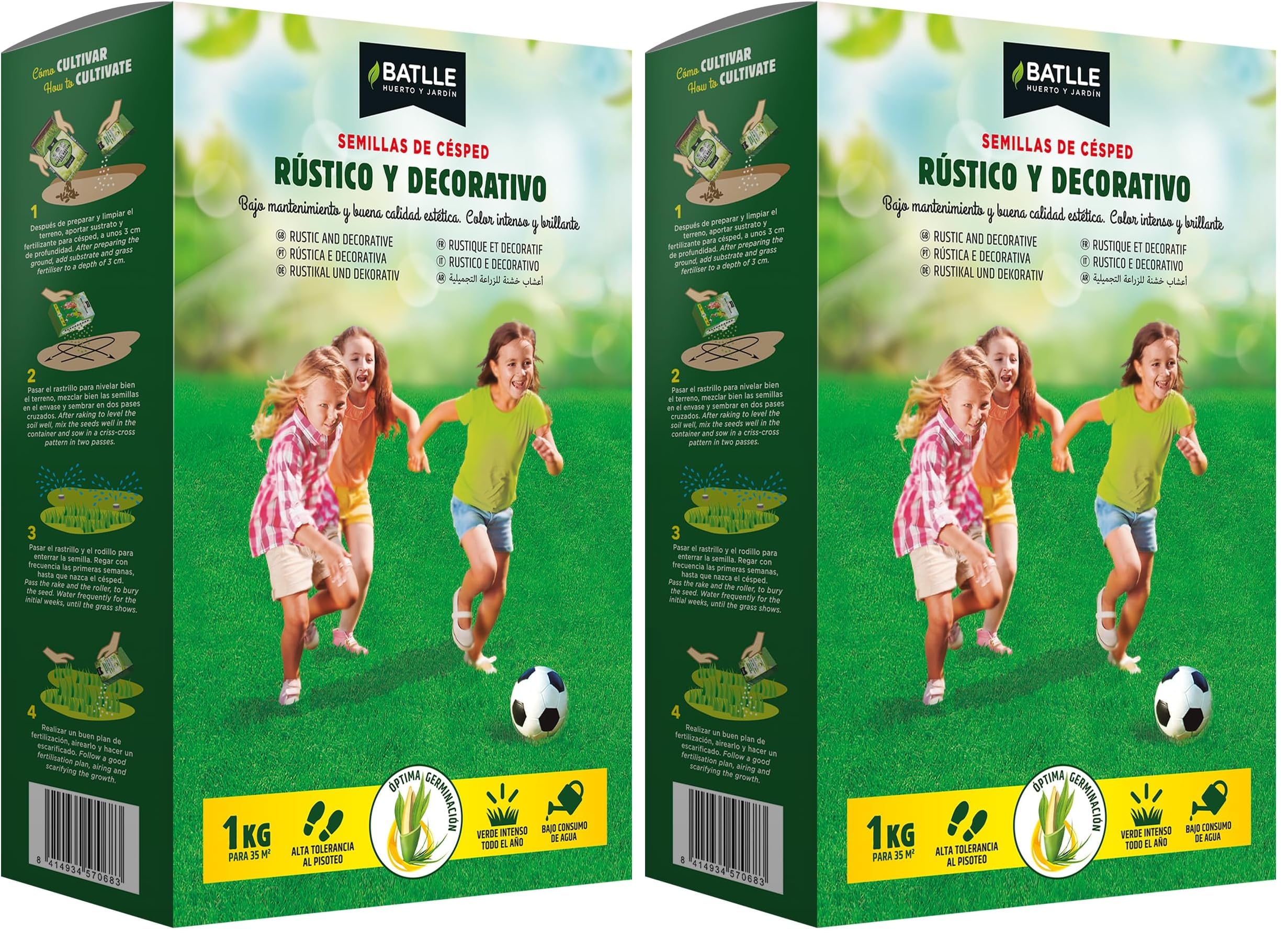 Semillas Batlle Rustique ET DECORATIF semence gazon de jardin durable 2kg