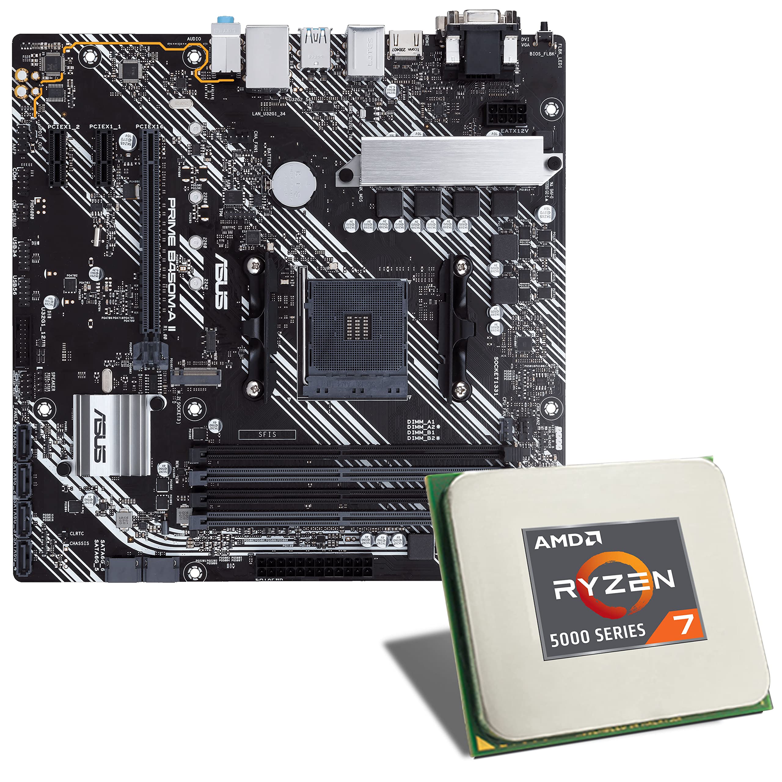 Mainboard Bundle | AMD Ryzen 7 5700X 8x3400 MHz, ASUS Prime B450M