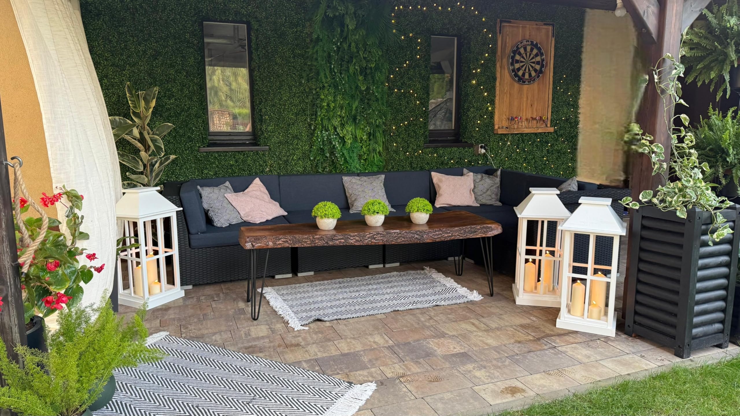 WEECO Farolillo grande de madera blanca de 74 cm – Elegante lámpara decorativa con plexiglás para salón, balcón, terraza y jardín