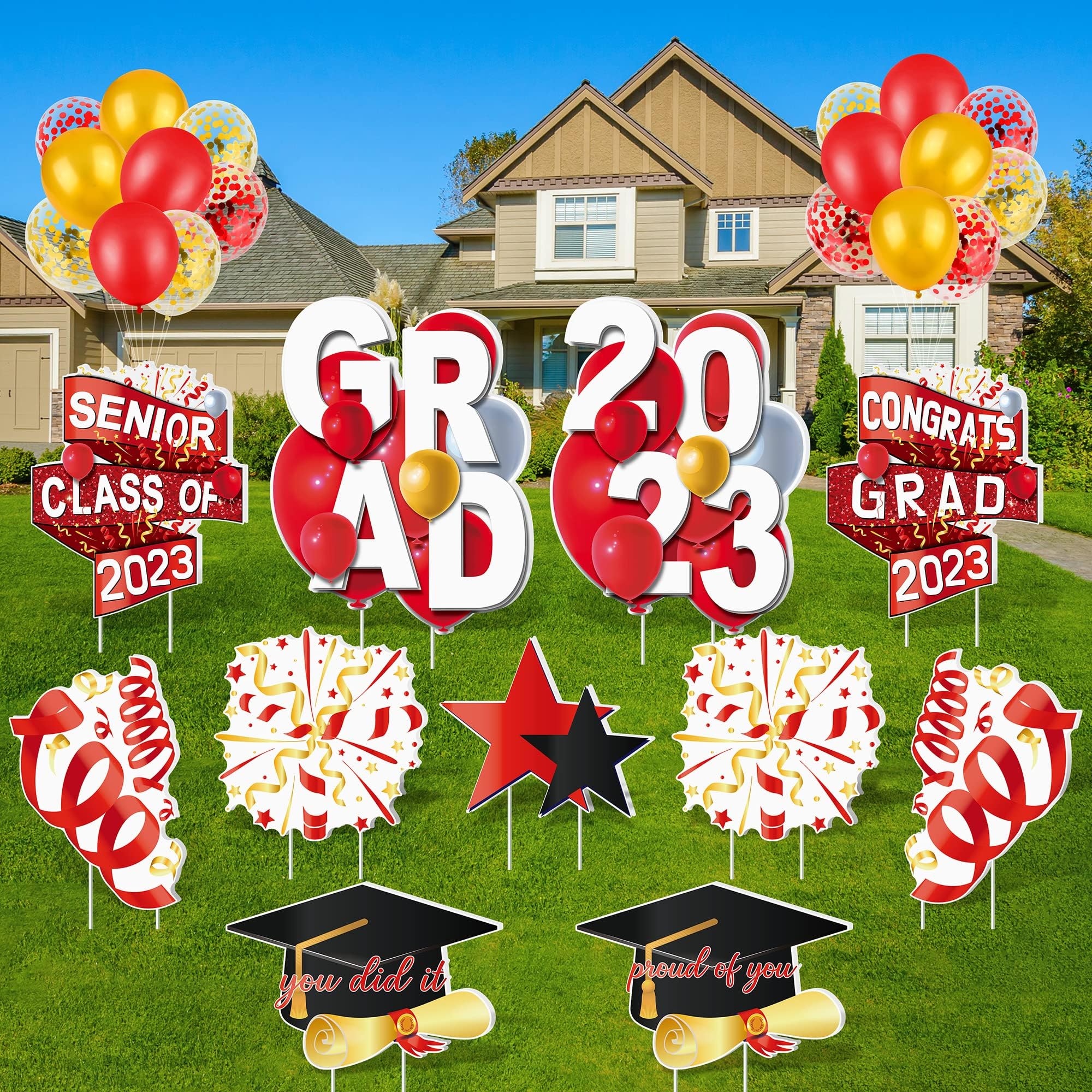 Amazon.com : HOBBY HORSE 2023 Congrats Grad Yard Lawn Signs with Stakes ...