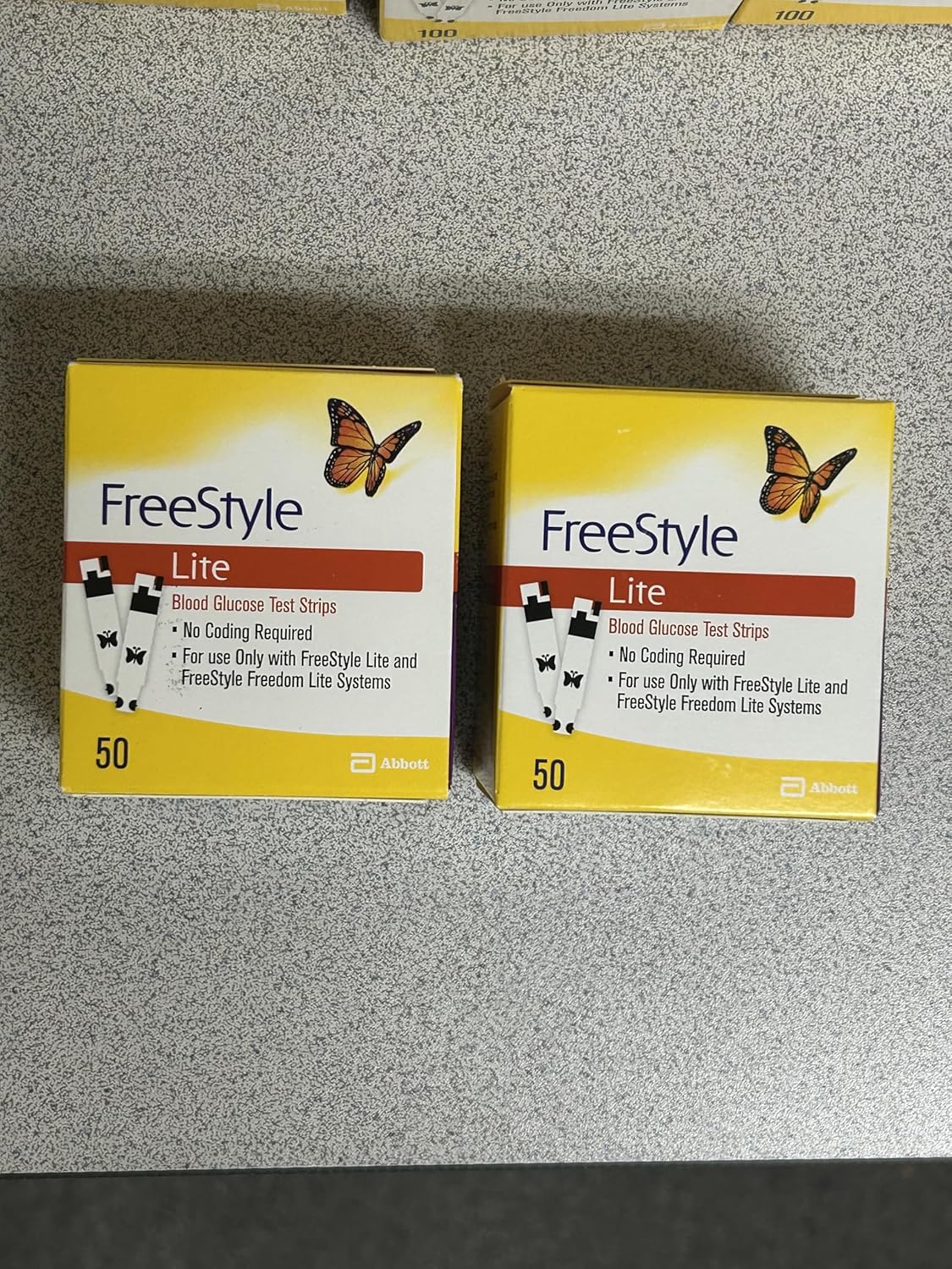 Glucose Test Strips 2 Pack of 50 (100 Total)
