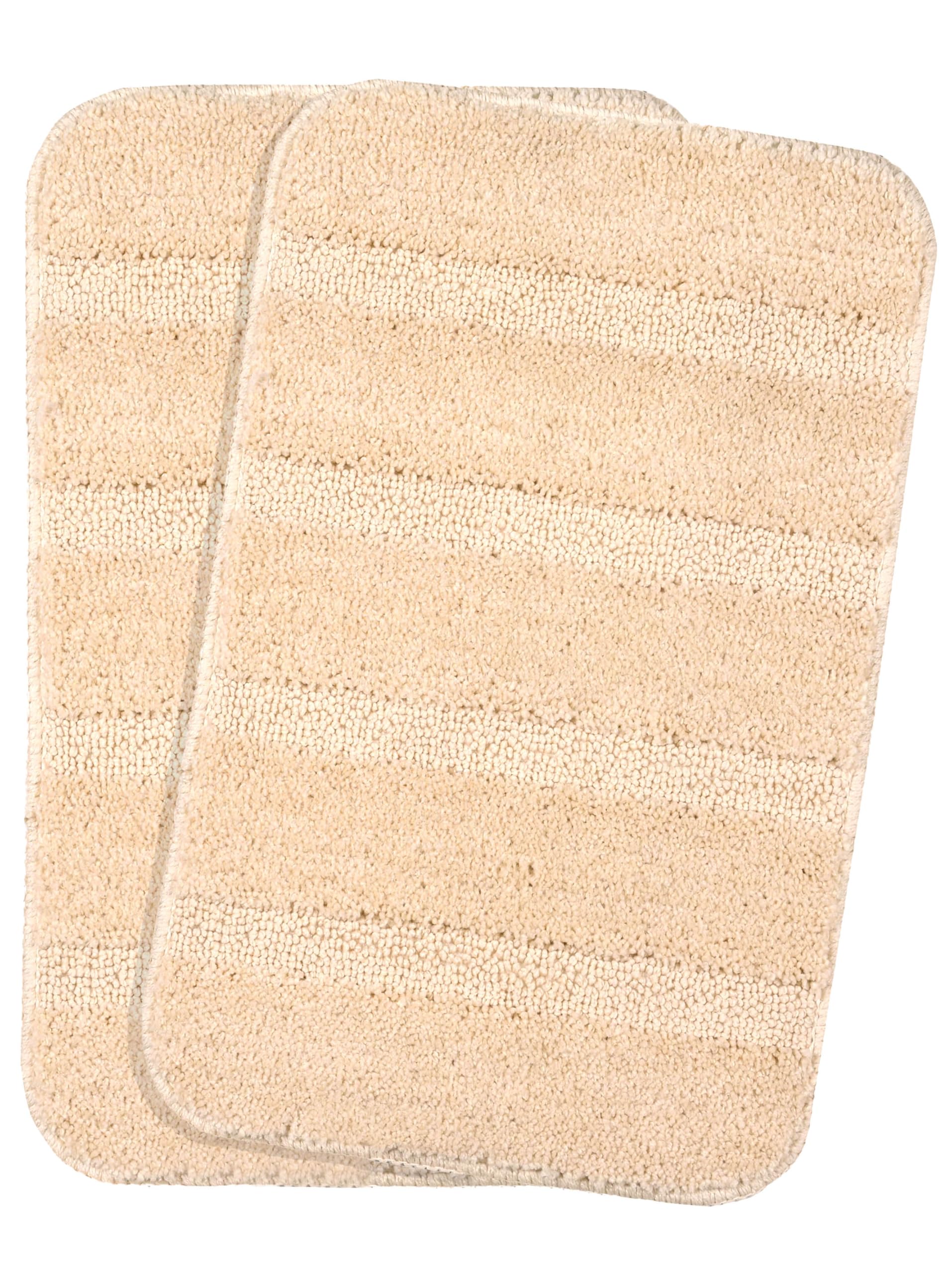 SARAL Home Microfiber Soft Anti Slip Door Mat|Bath Mat Set of 2 (Beige, 35X50 CM)