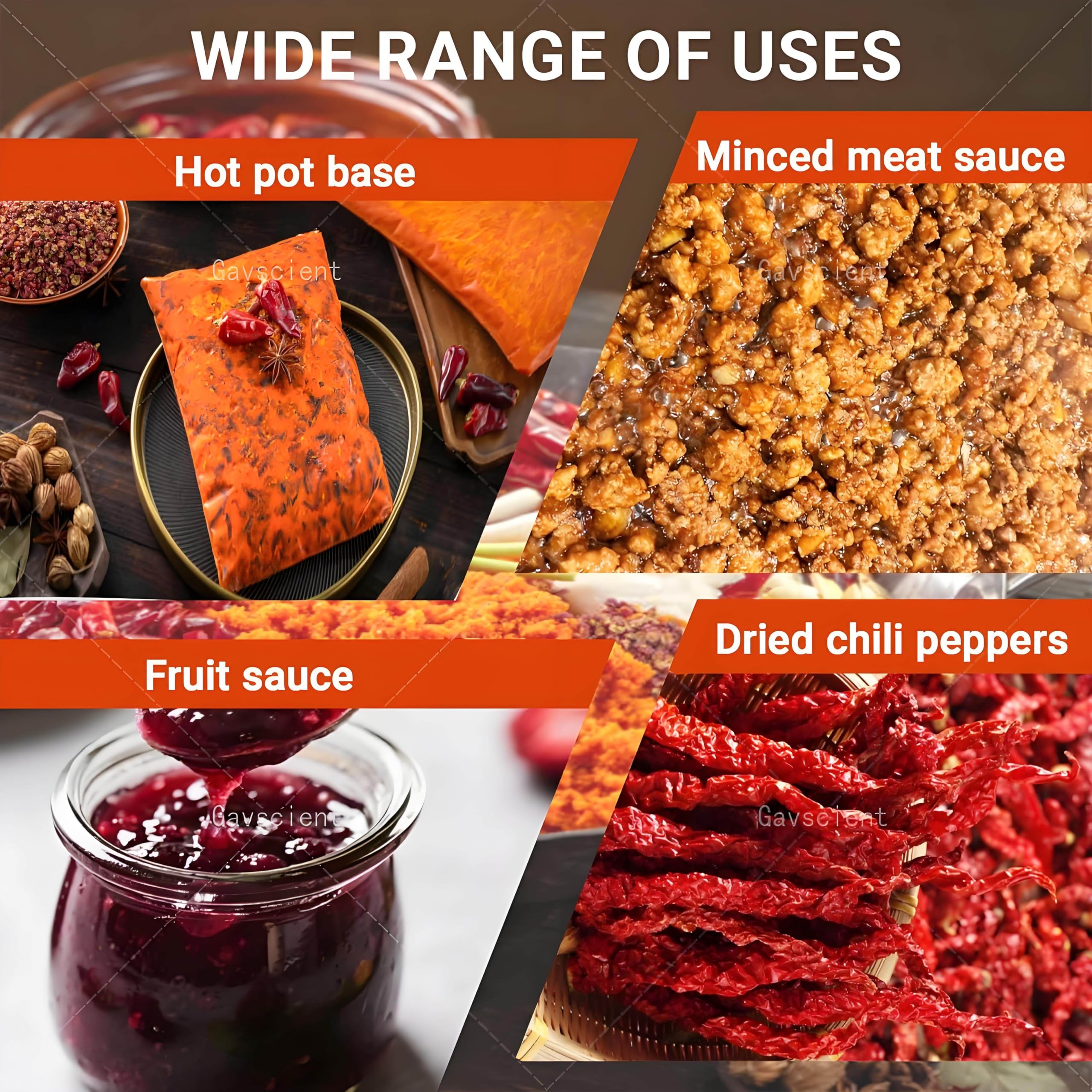 Mezclador comercial de alimentos, velocidad ajustable, diseño antiadherente para salsas y condimentos, ideal para catering y preparación de alimentos
