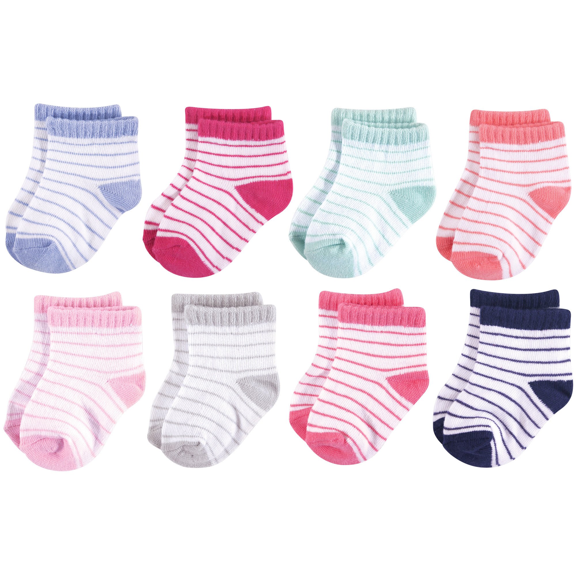 Hudson Baby Baby 8-pack Cotton Rich Newborn and Terry Socks