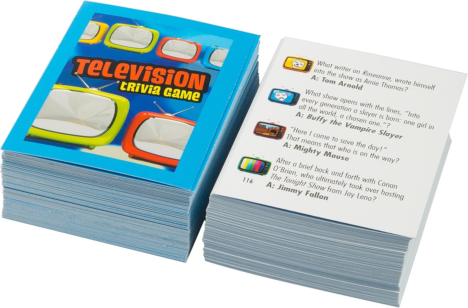Television Trivia Game - Features 220 Cards with Over 800 Fun Questions - Perfect For Any TV Fanatic - Ages 12+