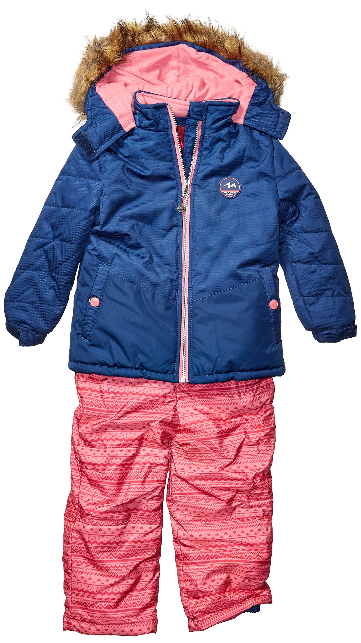 Pink Platinum Girls' Printed Super Snowsuit
