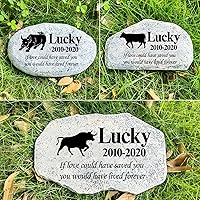 Vista 3 de Zatanmulo Piedra conmemorativa personalizada para mascotas, piedra conmemorativa de jardín personalizada, lápida de perro, lápida de gato, placa