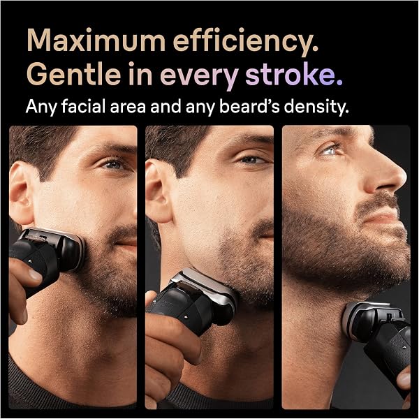 Braun Series 9 PRO+ Electric Shaver, 5 Plus 1 Ultra Thin Precision Blades, Pro SensoAdapt, Up to 60 min, Charging Stand, Wet & Dry Foil Razor for Men, 9610SI, Black - 3