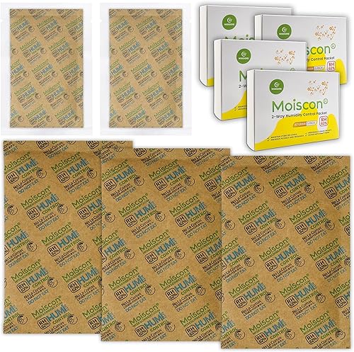 Miniatura 37 de Paquete de 30 paquetes de control de humedad bidireccional de 62% HR 0.28 oz para almacenar paquetes de control de humedad de 1 oz, tamaño 8 62%