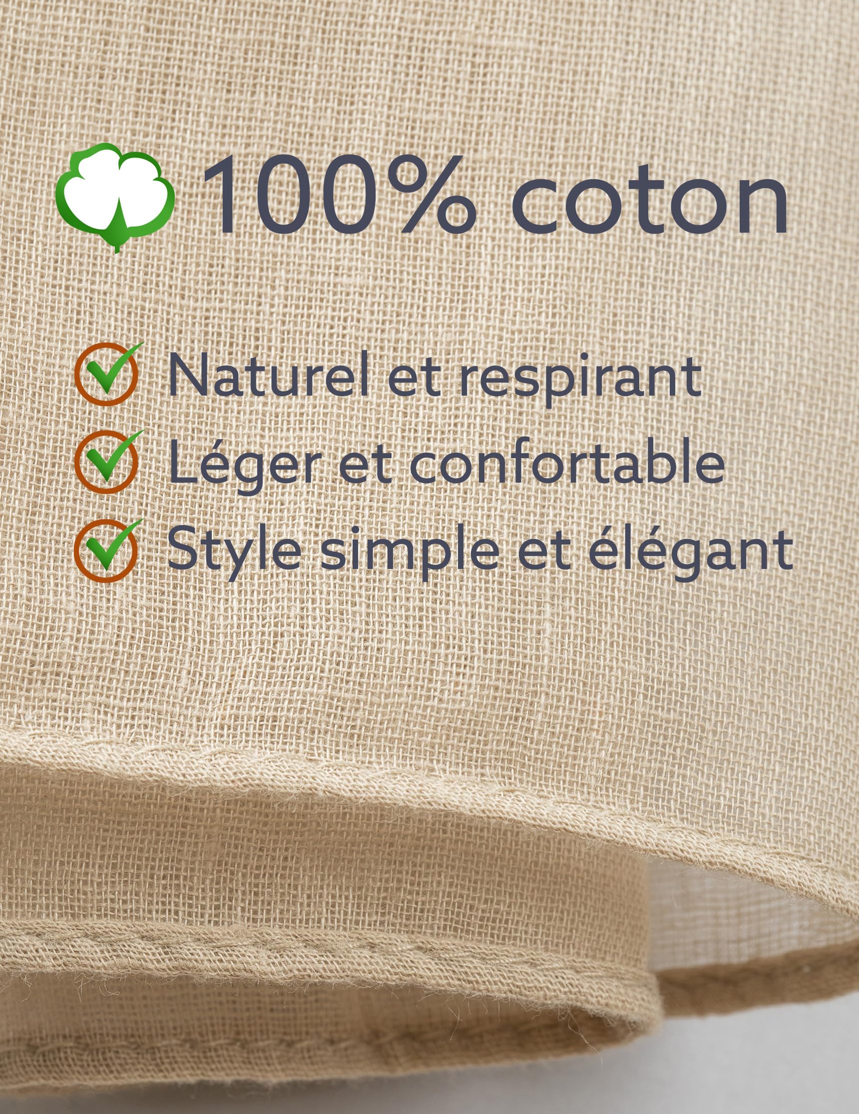 ALLEE DU FOULARD Chèche Long, Echarpe, Châle 100% Coton - Taille 110 x 300 cm - Chèche Nomad Femme et Homme Longueur 3 Mètres - Baroudeur top confort