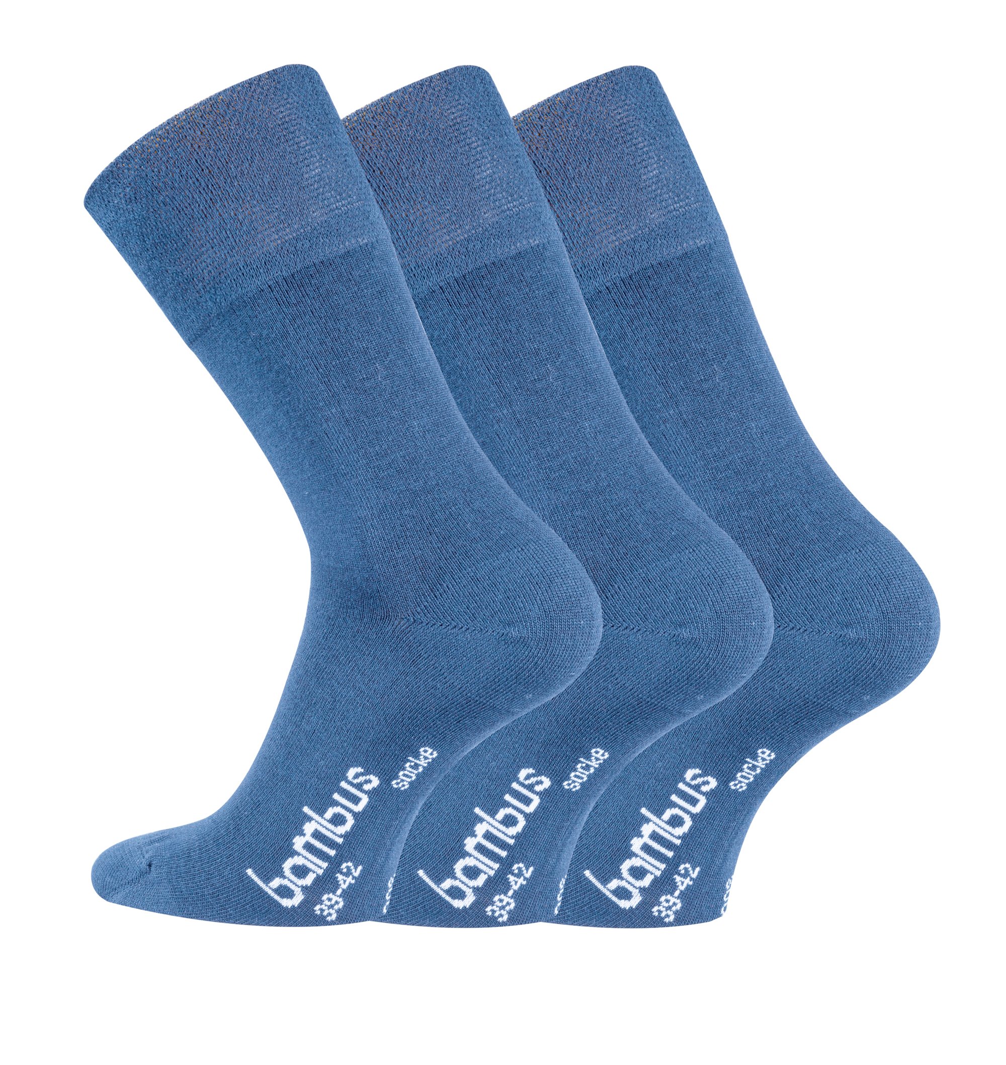 TippTexx24 Bambussocken, 12 Paar Komfort Socken mit GERUCHS-KILLER Funktion und Antiloch-Garantie im Vorteilspack (Jeans, 39/42)