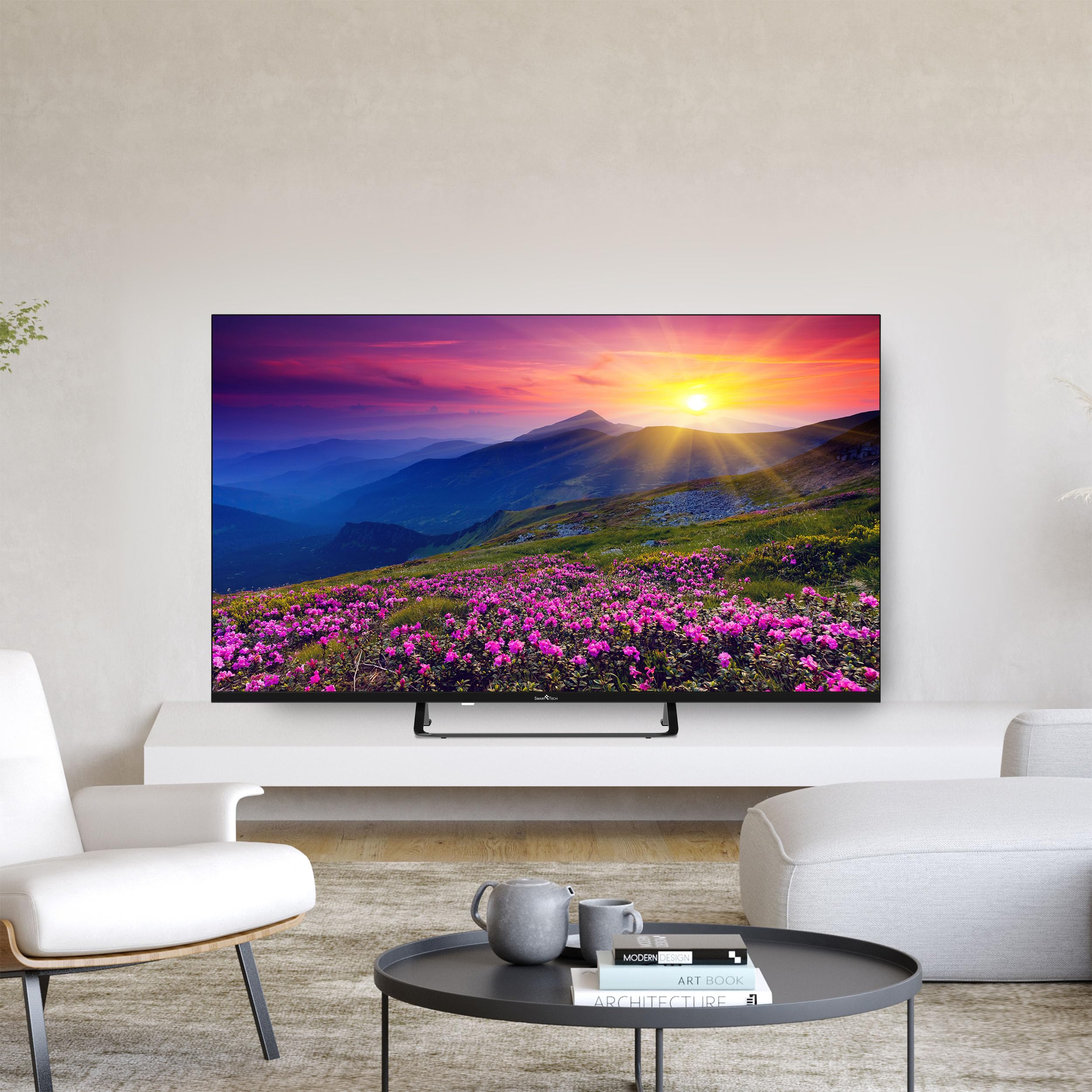 Smart Tech TV LED Full HD 43 Pouces (109cm) 43FV02V Smart TV VIDAA - Molotov, Netflix, Prime Video, Youtube, Plex - 3xHDMI - 2xUSB - Mode Hotel