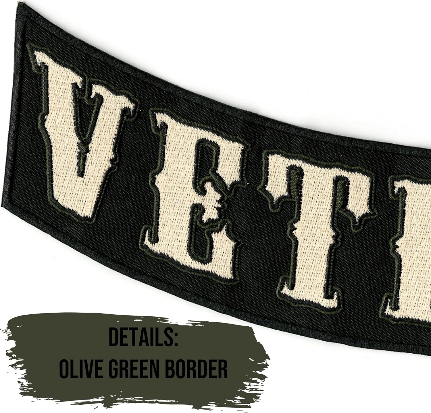 Retired Veteran Rockers 12" | Military Vet Recon Motorcycle Jacket Back Patches | Large Embroidered Iron On 2 pc. Set - by Nixon Thread Co. (12")