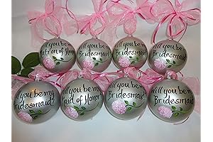 Bridesmaid Proposal Ornaments: "Will You Be My Bridesmaid?" - Customizable Flowers