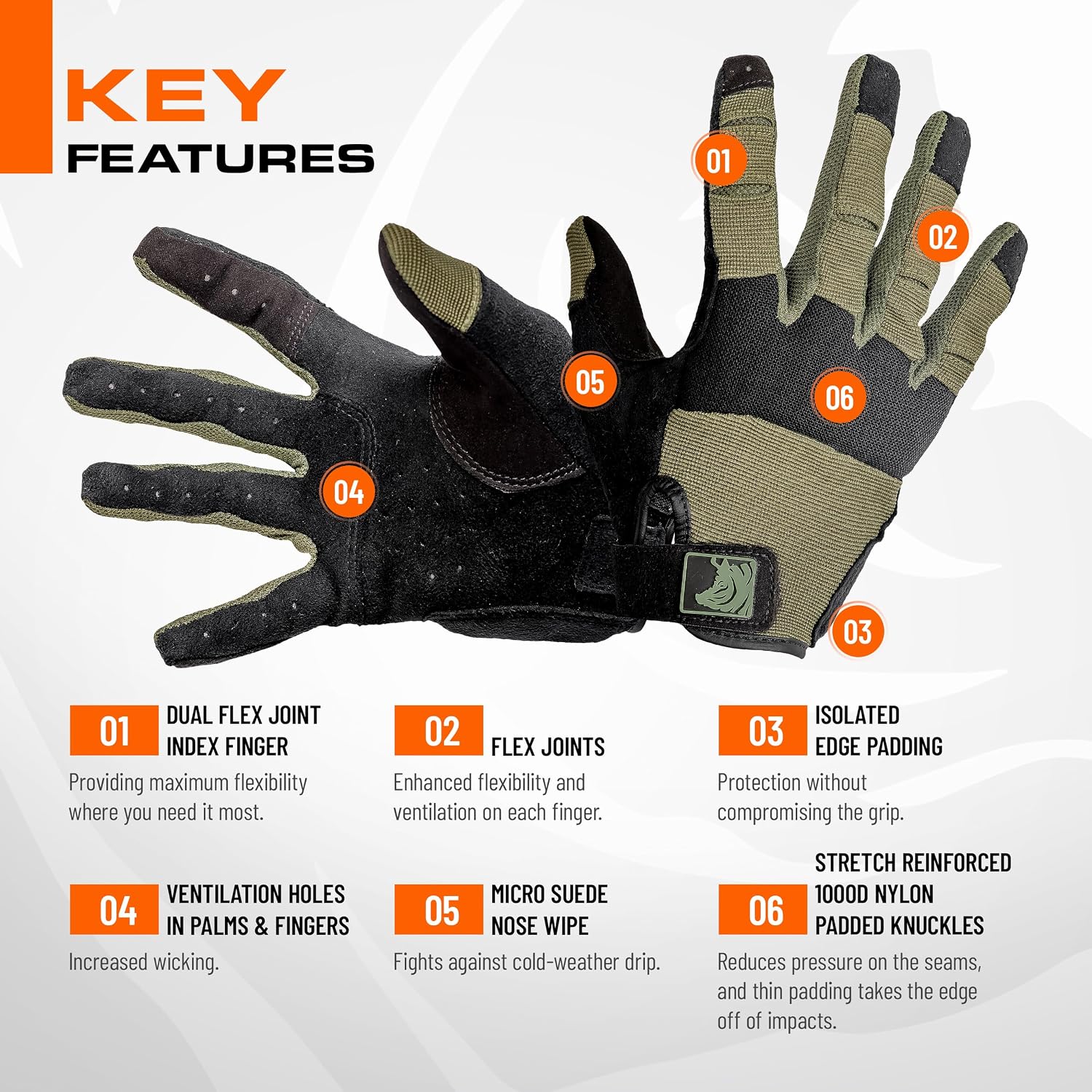 PIG FDT Alpha Full Dexterity Gloves for Shooting Sports, Touchscreen Compatible, Breathable, 1 Pair