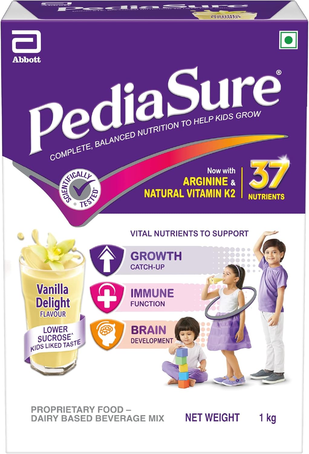 Pediasure Health and Nutrition Drink Powder 1kg, Vanilla Delight Flavour, Complete & Balanced Nutrition for Kids Growth, Supports Weight & Height Gain,Immune Function & Brain Development- Value Pack Pediasure Health and Nutrition Drink Powder 1kg, Vanilla Delight Flavour, Complete & Balanced Nutrition for Kids Growth, Supports Weight & Height Gain,Immune Function & Brain Development- Value Pack