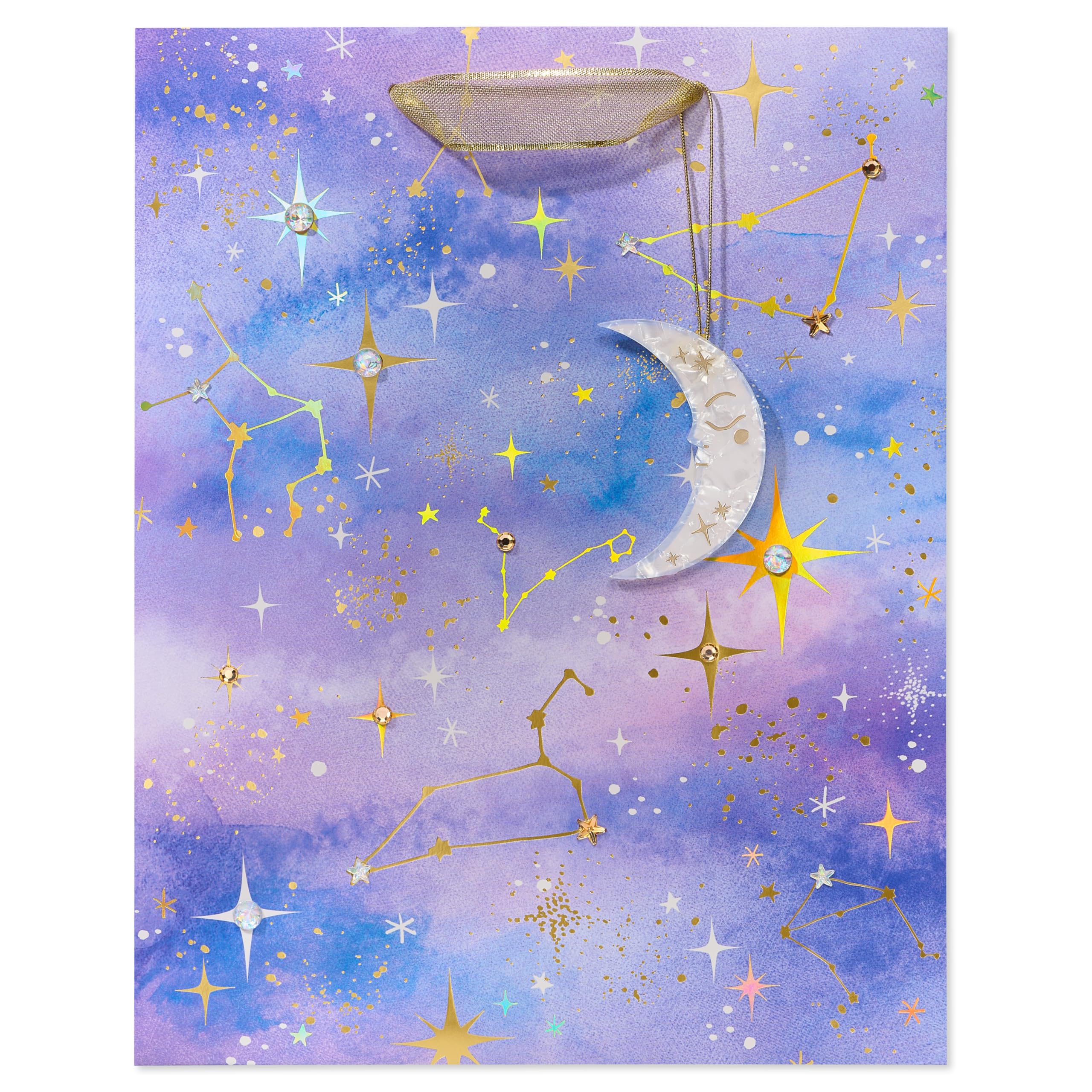 Papyrus 13" Large Gift Bag (Celestial Constellations) for Birthdays, Bridal Showers, Anniversaries and All Occasions (1 Bag)